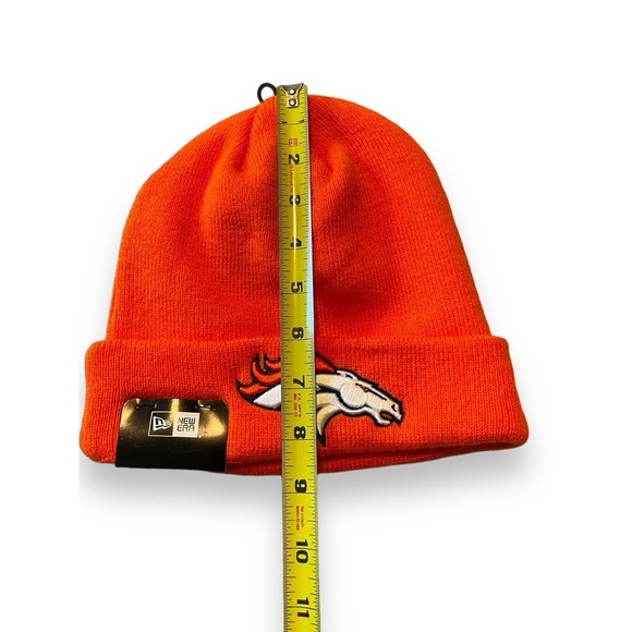 NWT New Era Denver Broncos NFL Embroidered Logos Beanie Hat Unisex OS Orange - Picture 9 of 10